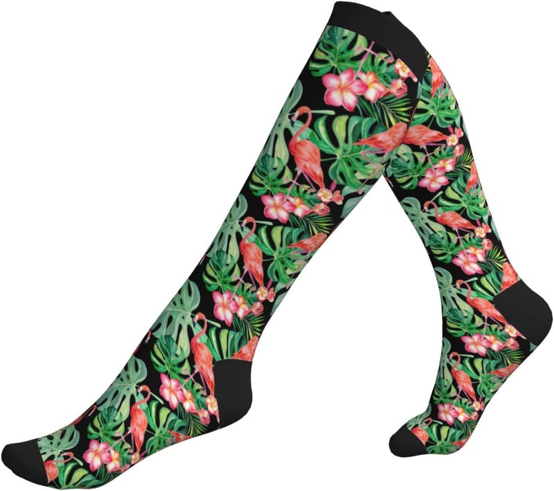 Figtihw Tie Dye Compression Socks Knee High Support Socks For Women Men Running Athletic Hiking - Image 2